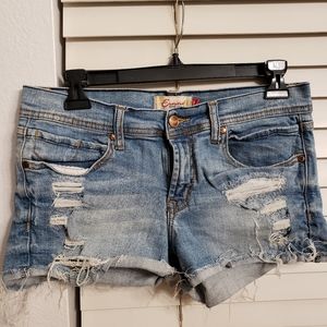 Distressed Jean shorts